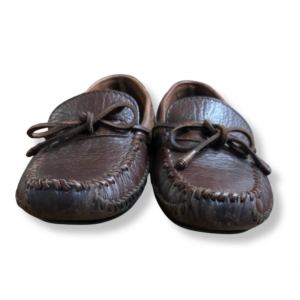 Bass Trask Leather Moc Toe Loafers | Men’s 8.5 D | Brown | Made in Brazil